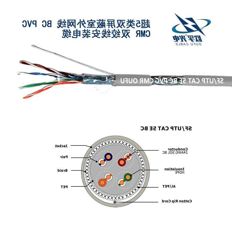 海北藏族自治州SF/UTP超五类4对双屏蔽电缆(24AWG)