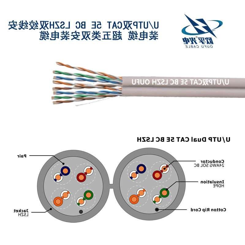 桃园县U/UTP超五类双4对非屏蔽电缆(24AWG)